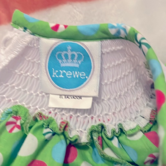 Lime green candy smocked dress - Picture 3 of 4